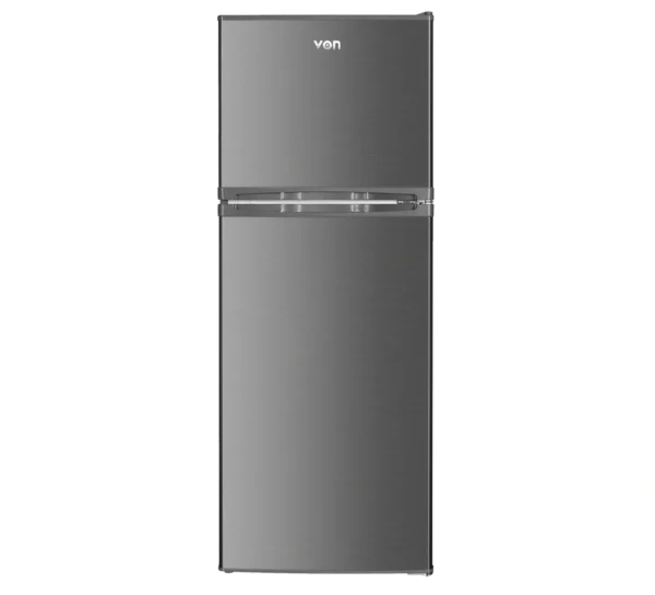 Von VRT-181DRAX 181L Double Door Fridge - Inox