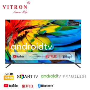 Vitron 43-inch Smart Android Frameless FHD TV with Bluetooth (Model HTC 4388FS)