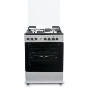 Von 60x55 cm 3 Gas + 1 Electric Standing Cooker (VCF653131NSY) - Enamel Black Top, Inox Grey Body