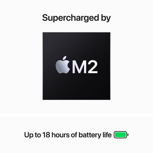 MacBook Air M2 8-Core CPU 10-Core GPU 8GB RAM 256GB SSD 15.3" Ventura Touch ID Backlit Silver 1-Year Warranty - Image 2