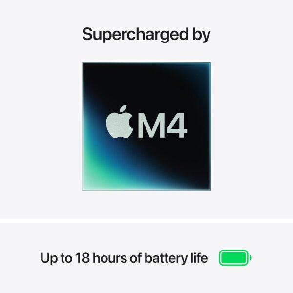 MacBook Air M4 8-Core CPU 10-Core GPU 16GB RAM 256GB SSD 13.6" Touch ID Backlit Midnight 1-Year Warranty MW123LL/A - Image 2